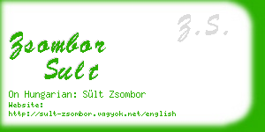 zsombor sult business card
